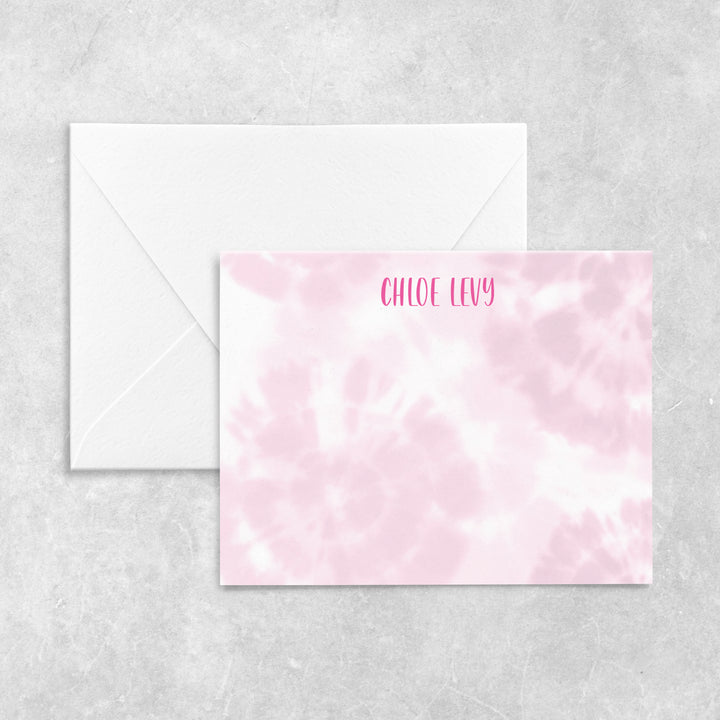 Pink Tie Dye Notecard